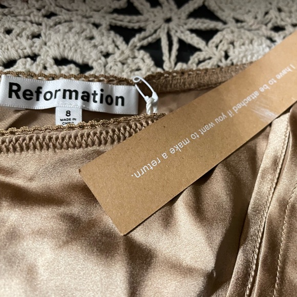 Reformation Layla Silk Skirt Sz 8 - Picture 3 of 4